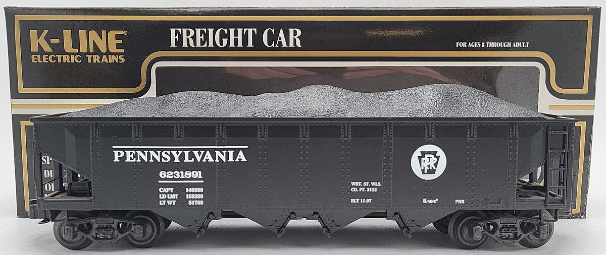 K-Line K623-1891 O Gauge Pennsylvania Railroad Die-Cast 4-Bay Hopper #6231891 EX/Box