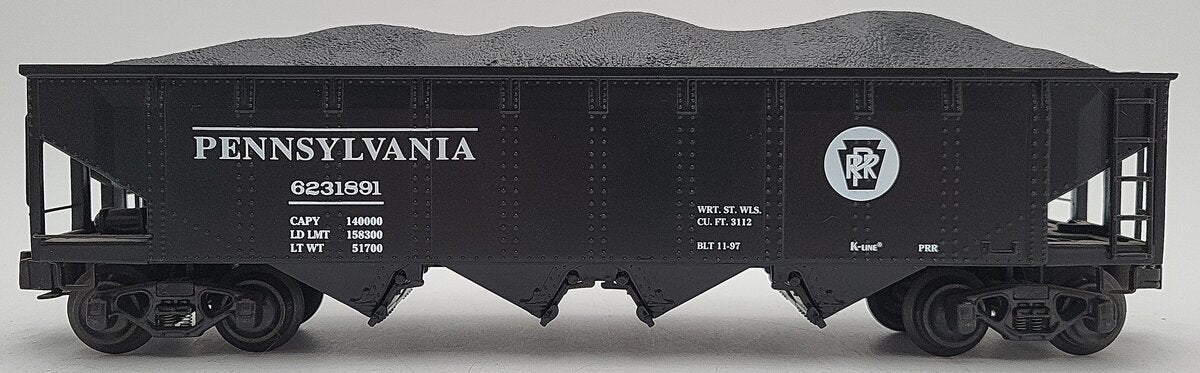 K-Line K623-1891 O Gauge Pennsylvania Railroad Die-Cast 4-Bay Hopper #6231891 EX/Box