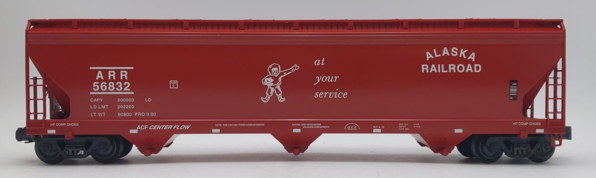 K-Line K6243-1011 O ARR Aluminum 3-bay Center Flow Modern Hopper Car #56832 EX/Box