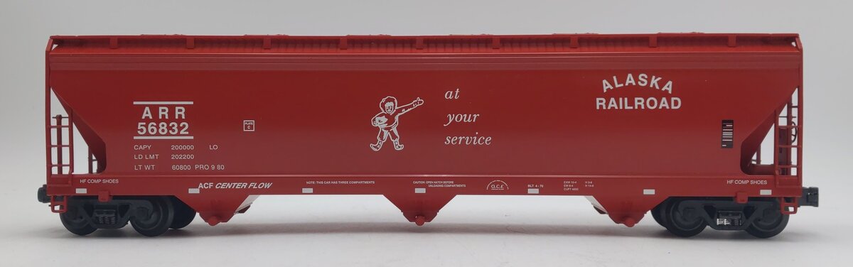K-Line K6243-1011 O ARR Aluminum 3-bay Center Flow Modern Hopper Car #56832 EX/Box
