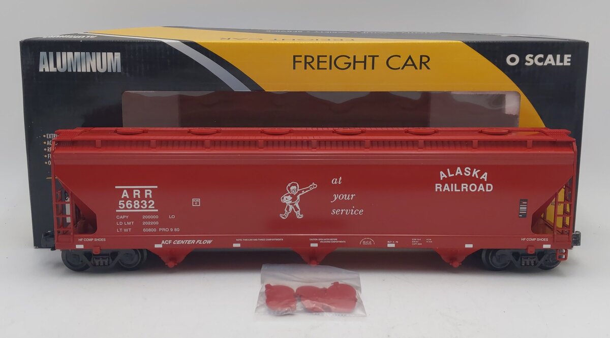 K-Line K6243-1011 O ARR Aluminum 3-bay Center Flow Modern Hopper Car #56832 EX/Box
