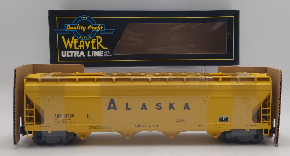 Weaver O Gauge Alaska 4-Bay Centerflow Hopper #14508 - 3-Rail NIB