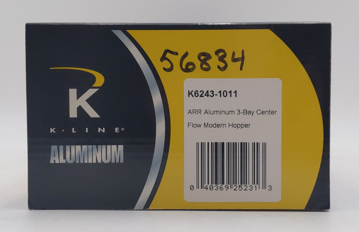 K-Line K6243-1011 O ARR Aluminum 3-bay Center Flow Modern Hopper Car #56834 LN/Box