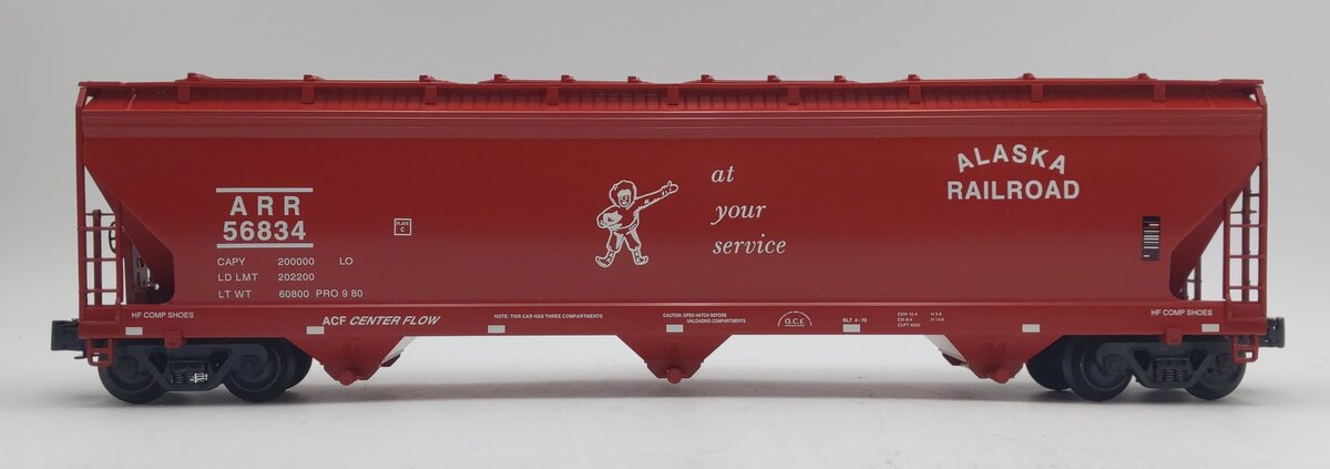 K-Line K6243-1011 O ARR Aluminum 3-bay Center Flow Modern Hopper Car #56834 LN/Box