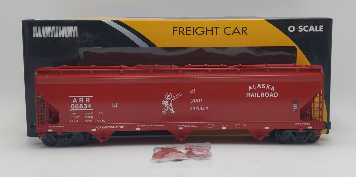 K-Line K6243-1011 O ARR Aluminum 3-bay Center Flow Modern Hopper Car #56834 LN/Box