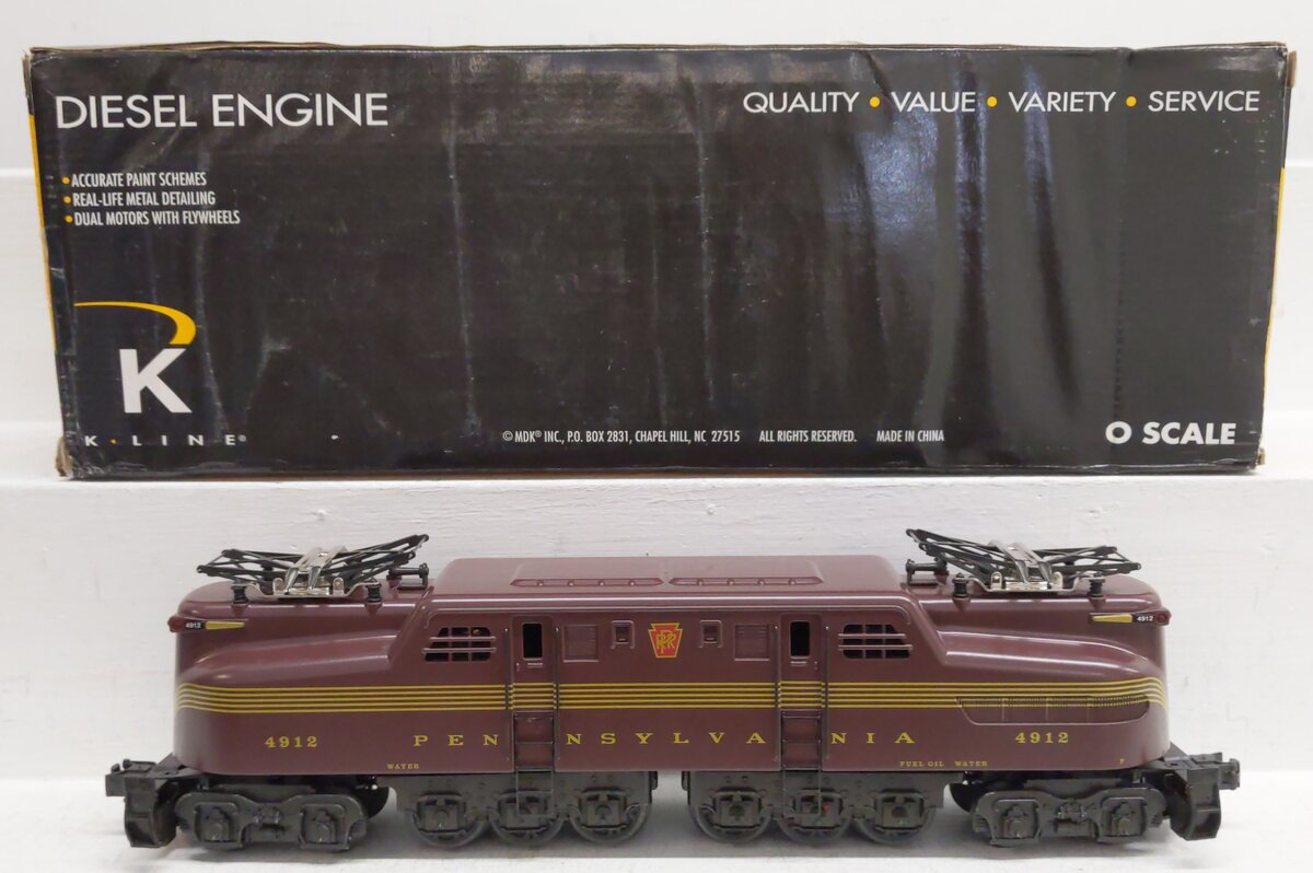 K-Line K2780-4912IC O Gauge Pennsylvania GG-1 Electric Locomotive #4912 EX/Box