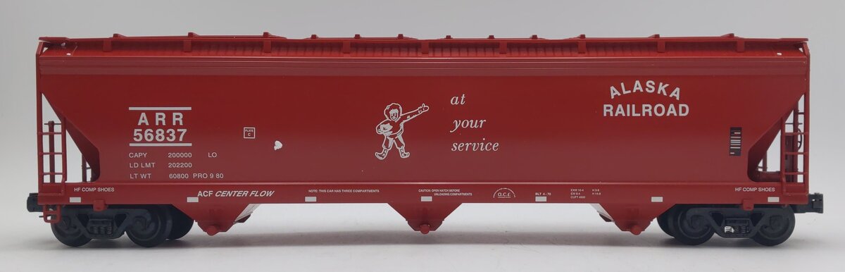 K-Line K6243-1011 O ARR Aluminum 3-bay Center Flow Modern Hopper Car #56837 EX/Box