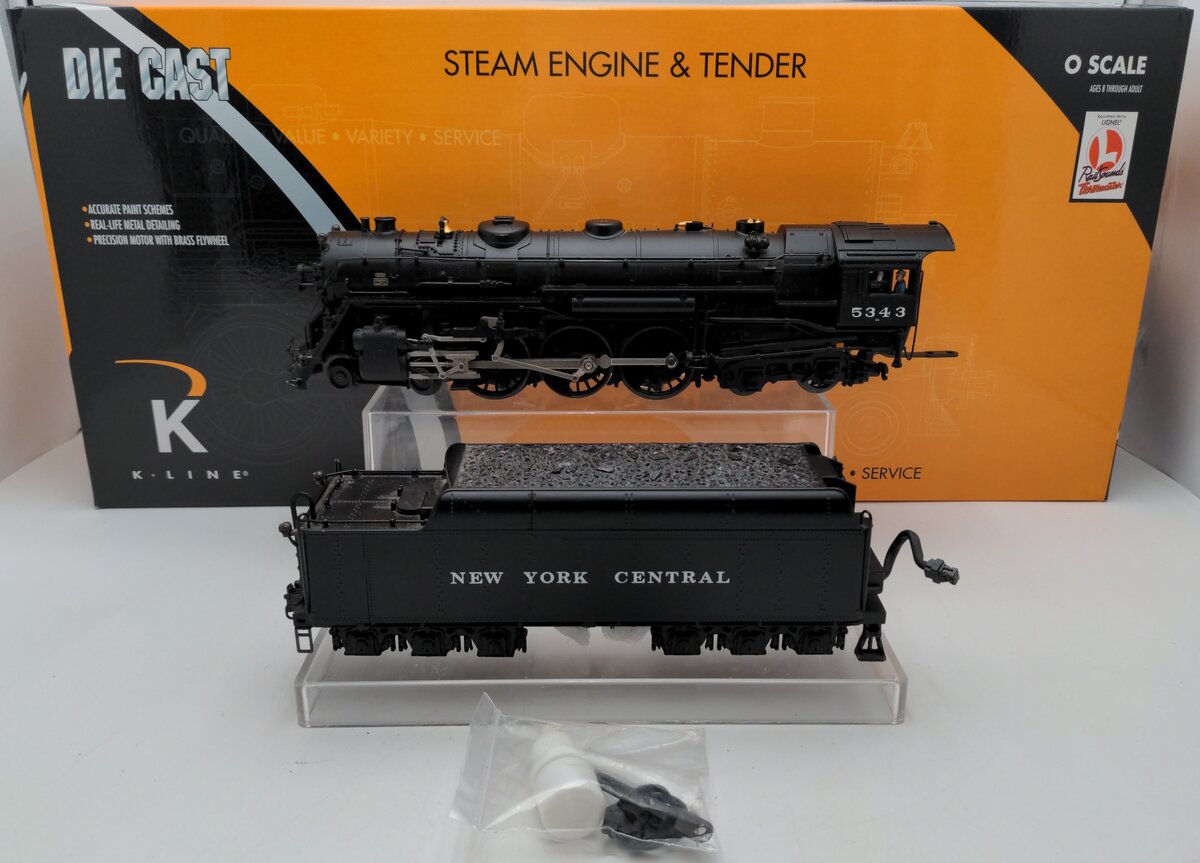 K-Line K3270-5343S O New York Central J1e Hudson Steam Locomotive & Tender #5343 EX/Box