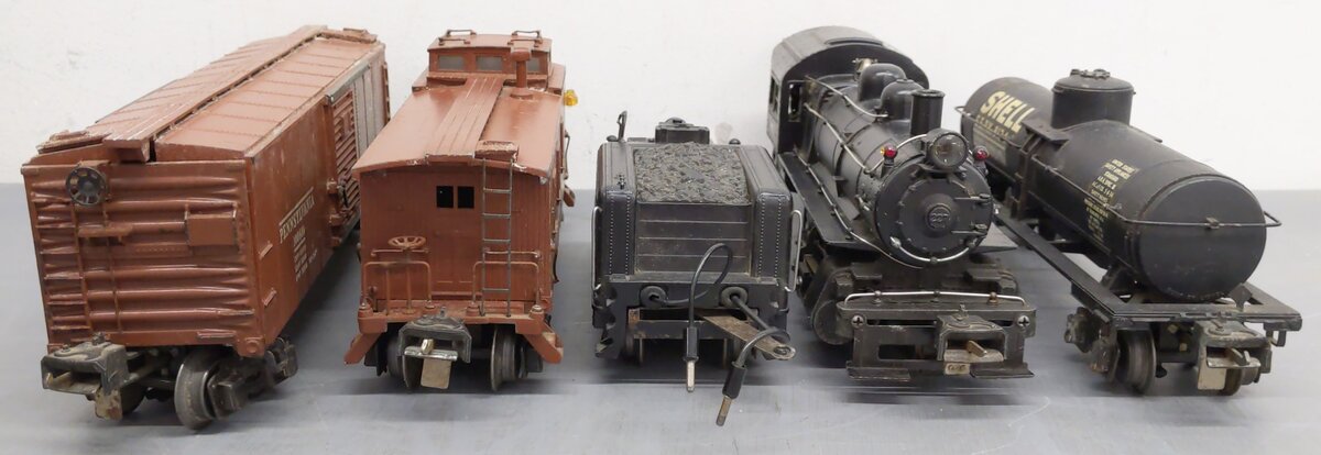 Lionel 251B Vintage O Pennsylvania Railroad 0-6-0 Steam Switcher Set VG