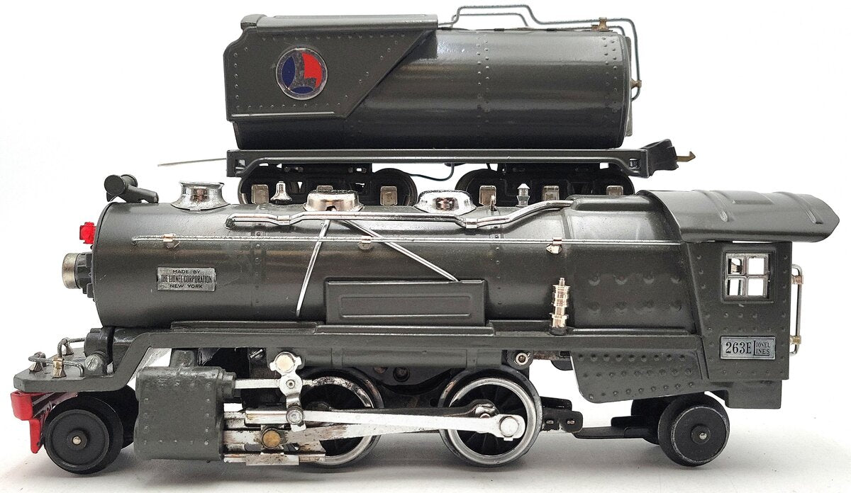 Lionel 263E Vintage O Prewar Tinplate Steam Locomotive & Tender VG