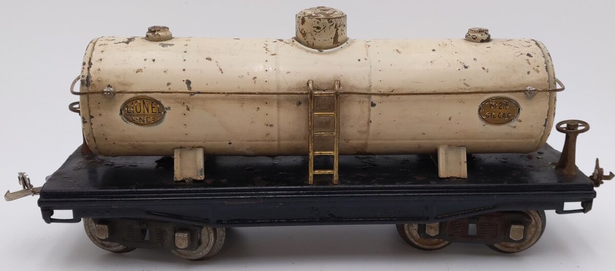 Lionel 215 Vintage Standard Gauge Ivory Tinplate Tank Car