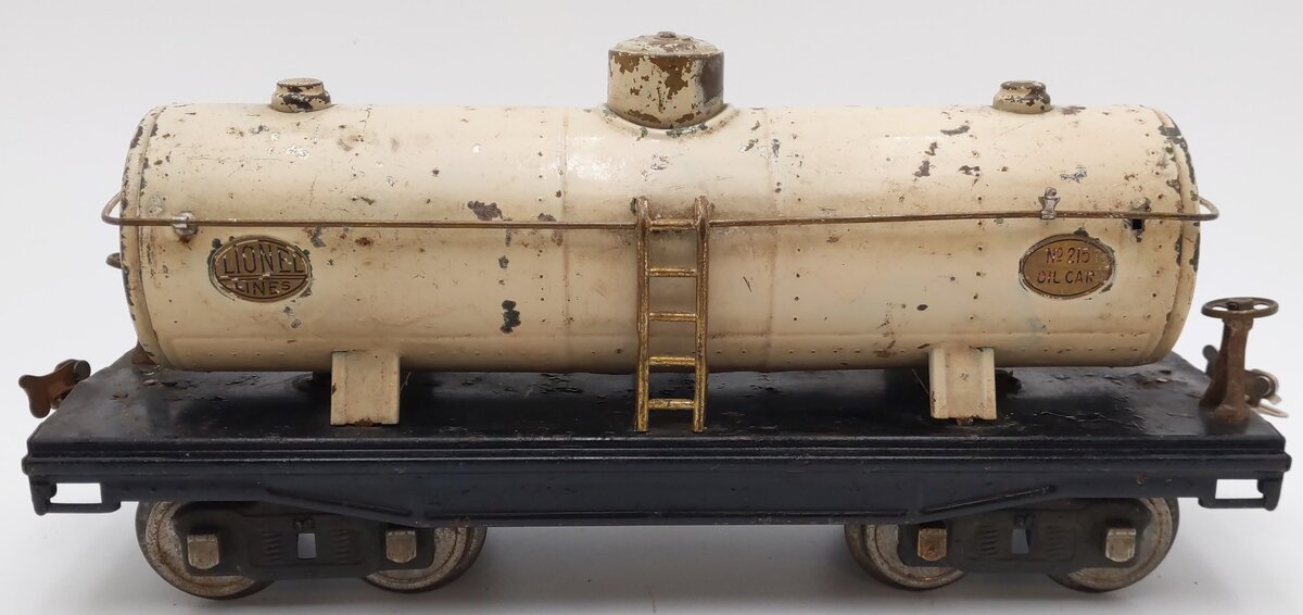 Lionel 215 Vintage Standard Gauge Ivory Tinplate Tank Car