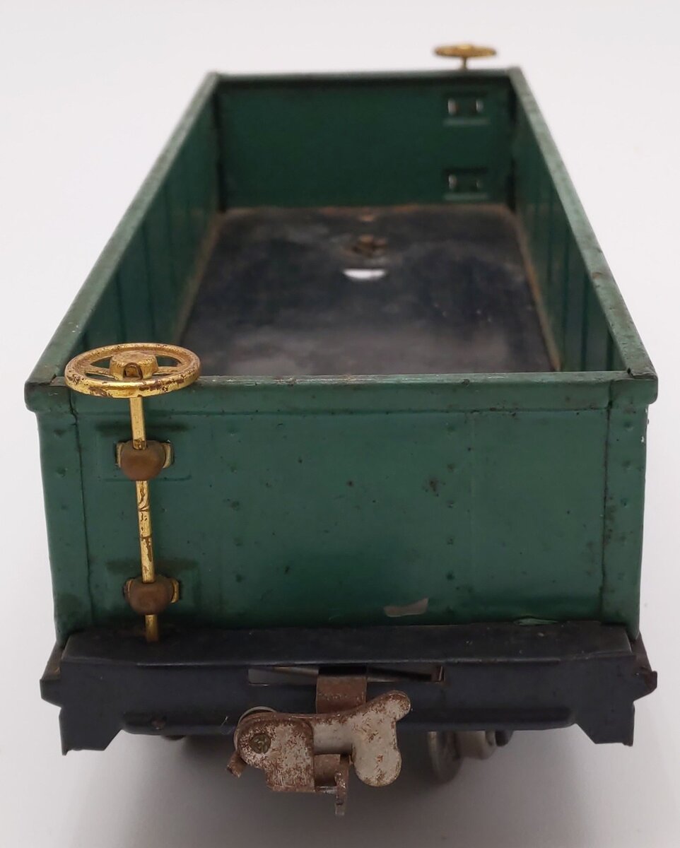 Lionel 512 Vintage Standard Gauge Prewar Tinplate Green Gondola VG