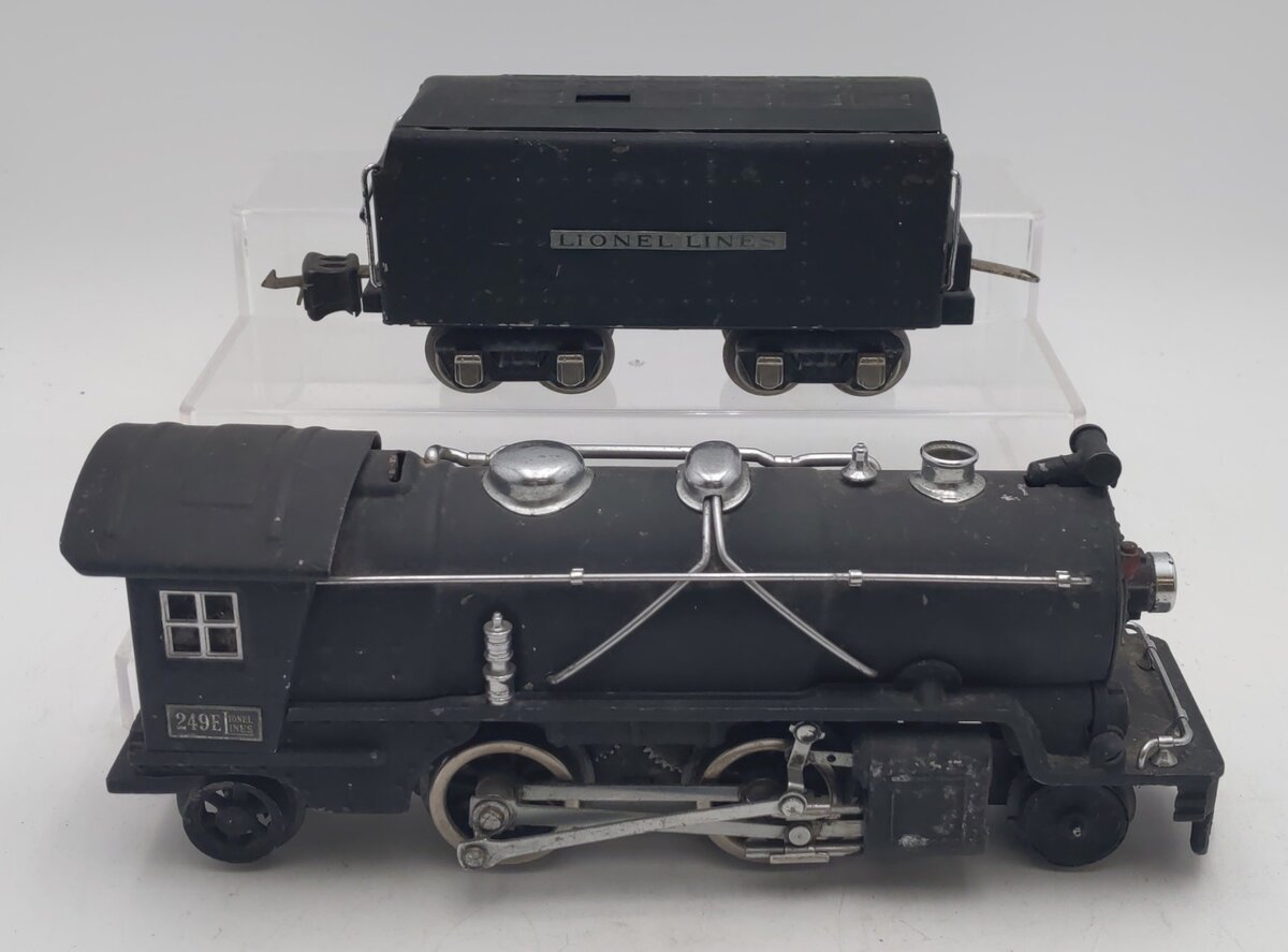 Lionel 249E Vintage O 2-4-2 Tinplate Steam Locomotive w/ 265W Tender - Repainted