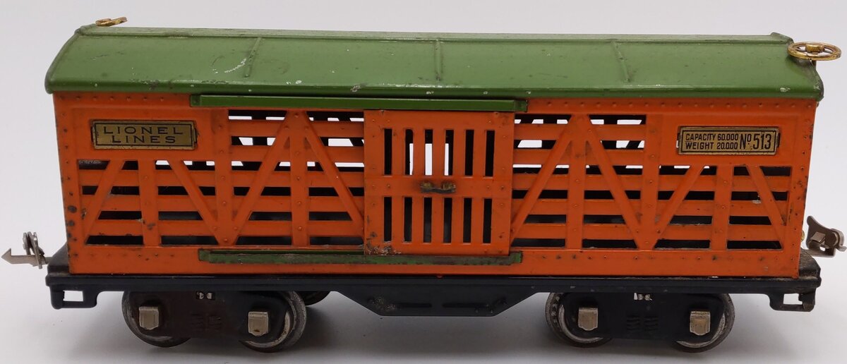 Lionel 513 Vintage Standard Gauge Lionel Lines Tinplate Cattle Car VG