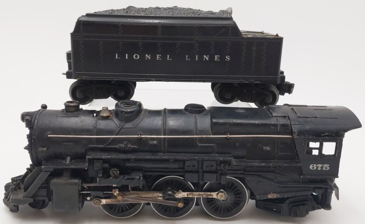Lionel 675 Vintage O 2-6-2 K4 Pacific Die-Cast Steam Locomotive w/ 6466WX Tender VG