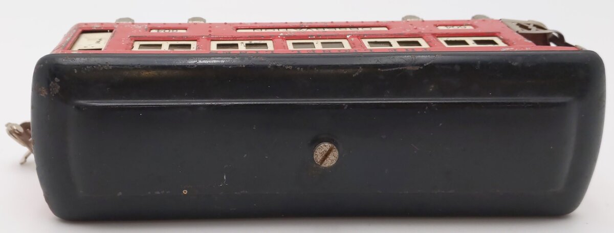 Lionel 604 Vintage O Prewar Tinplate Red w/ Black Roof Observation Passenger Car