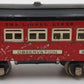 Lionel 604 Vintage O Prewar Tinplate Red w/ Black Roof Observation Passenger Car