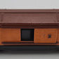 Lionel 2814 Vintage O Orange/Tuscan Roof Tinplate Boxcar VG