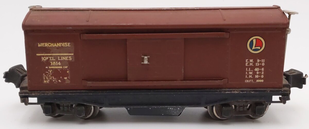 Lionel 3814 Vintage O Prewar Operating Merchandise Car VG