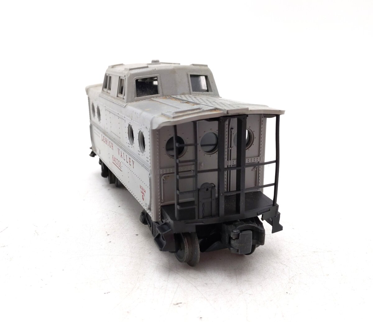 Lionel 6417-50 Vintage O Gray Lehigh Valley Porthole Caboose VG