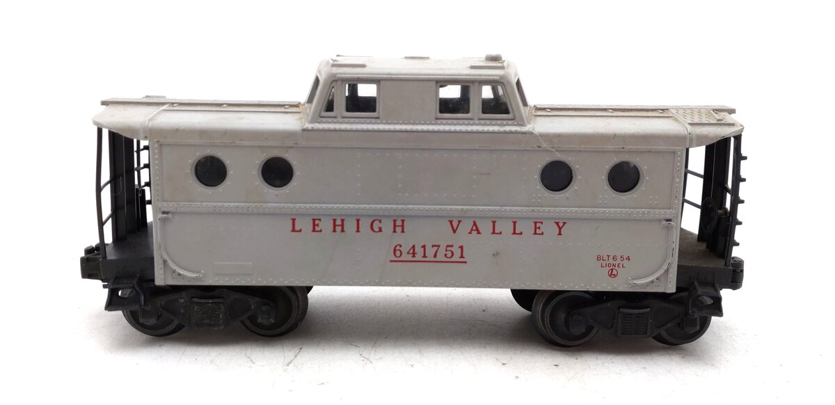 Lionel 6417-50 Vintage O Gray Lehigh Valley Porthole Caboose VG