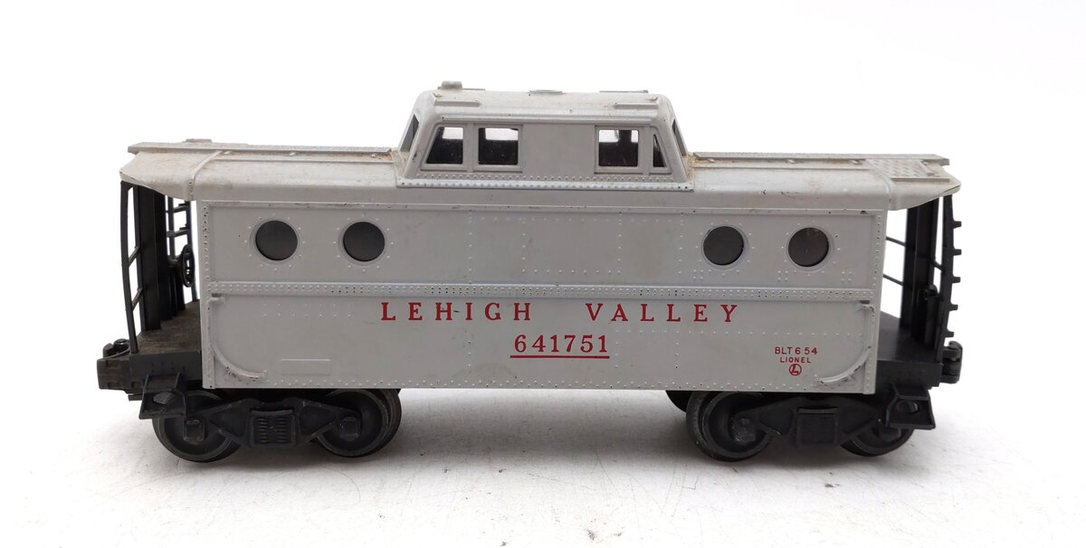 Lionel 6417-50 Vintage O Gray Lehigh Valley Porthole Caboose VG