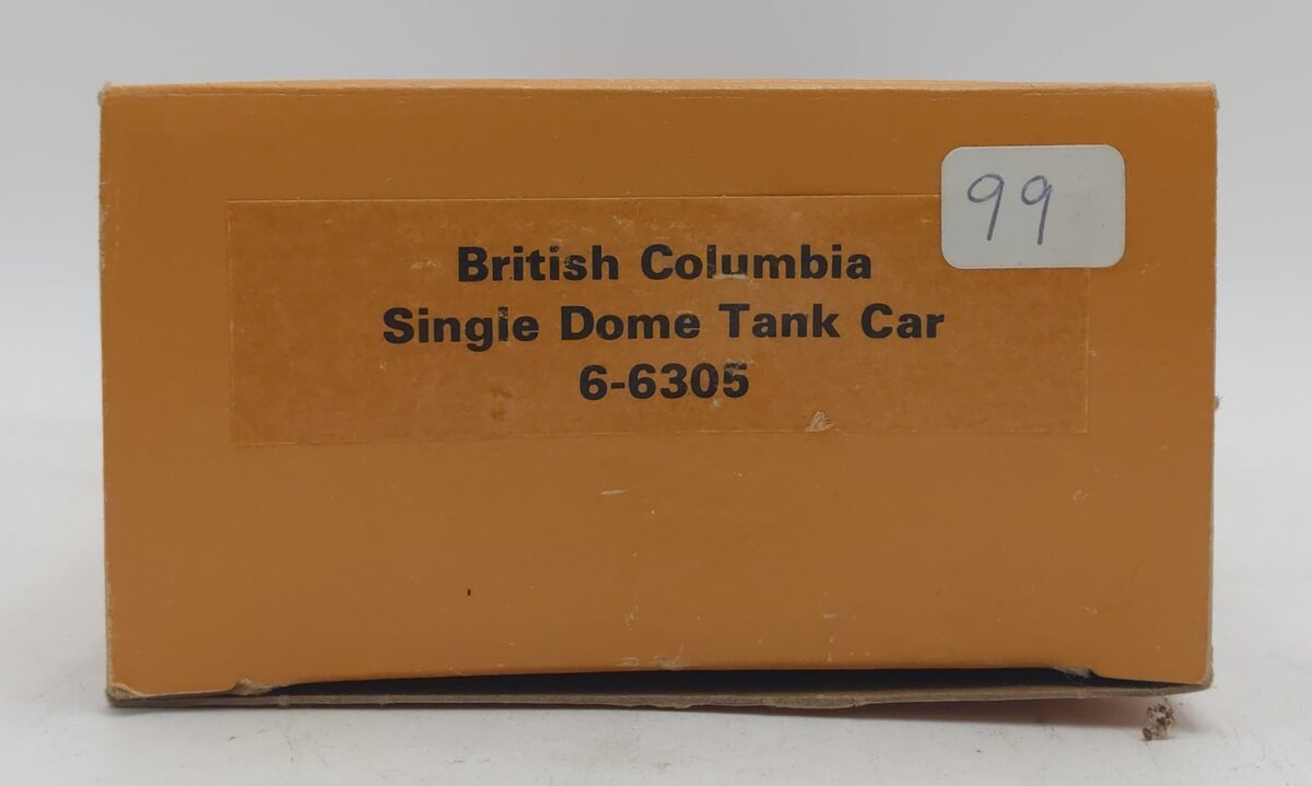 Lionel 6-6305 O Gauge British Columbia Single Dome Tank Car LN/Box