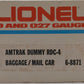 Lionel 6-8871 O Gauge Amtrak Dummy RDC-4 Baggage/Mail Car #8871 EX/Box