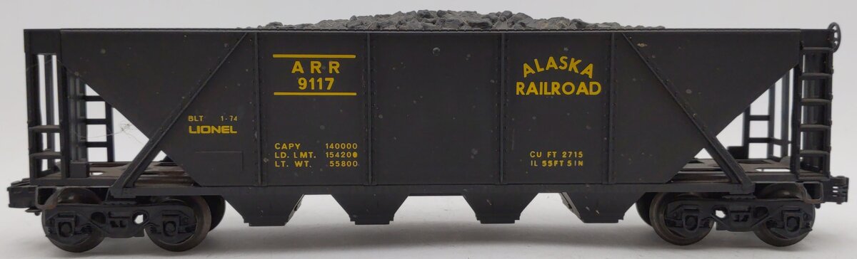 Lionel 6-9117 Alaska Quad Hopper (No Cover) with Load VG