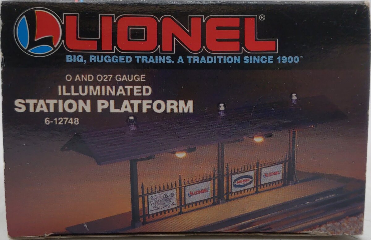 Lionel 6-12748 O/027 Illuminated Station Platform LN/Box