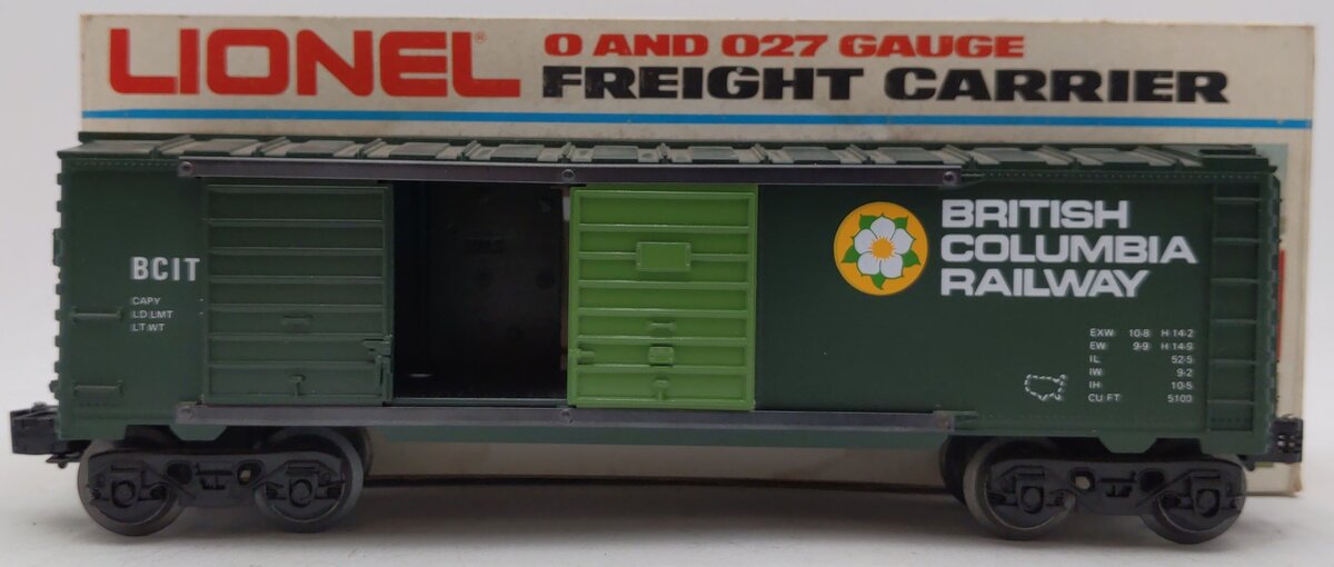 Lionel 6-9425 O Gauge British Columbia Railway Box Car VG/Box