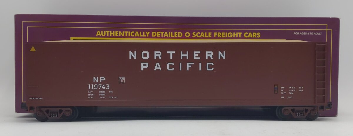 MTH 20-97502 O Gauge Northern Pacific Wood Chip Hopper #119743 EX/Box