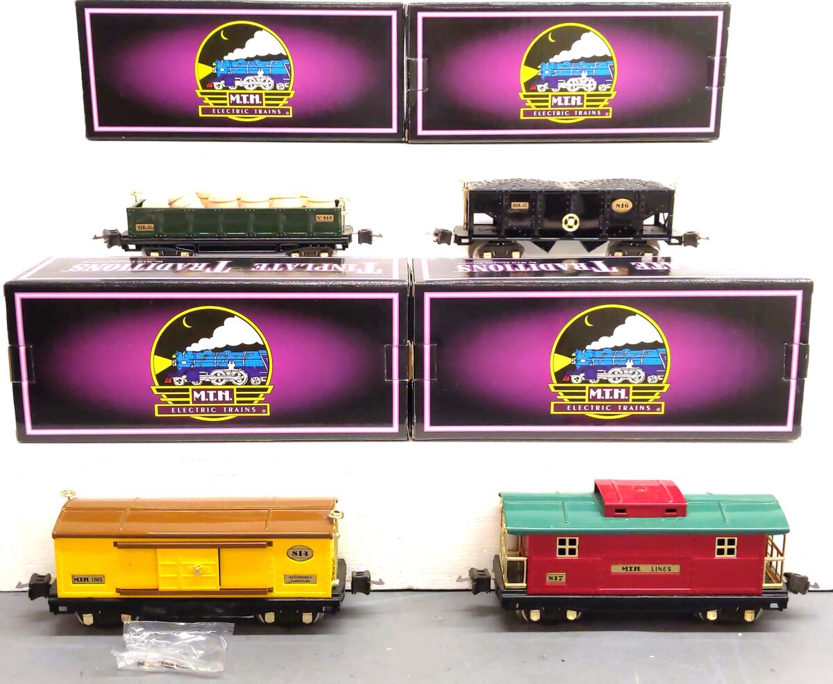 MTH 10-1042 O Tinplate Traditions 800 Series Freight Car 4-Pack LN/Box