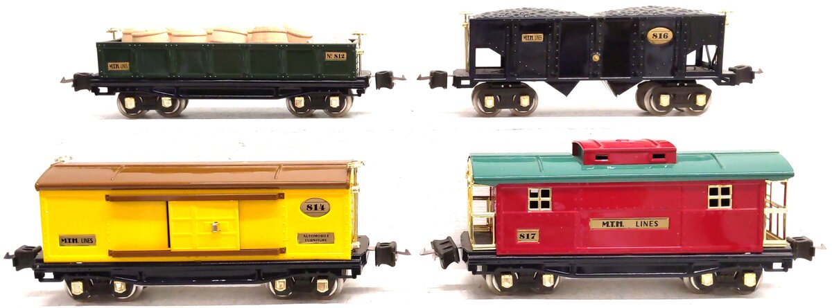 MTH 10-1042 O Tinplate Traditions 800 Series Freight Car 4-Pack LN/Box