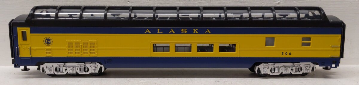 MTH 20-6718 O Gauge Alaska RR Full Vista Dome Car #506 NIB