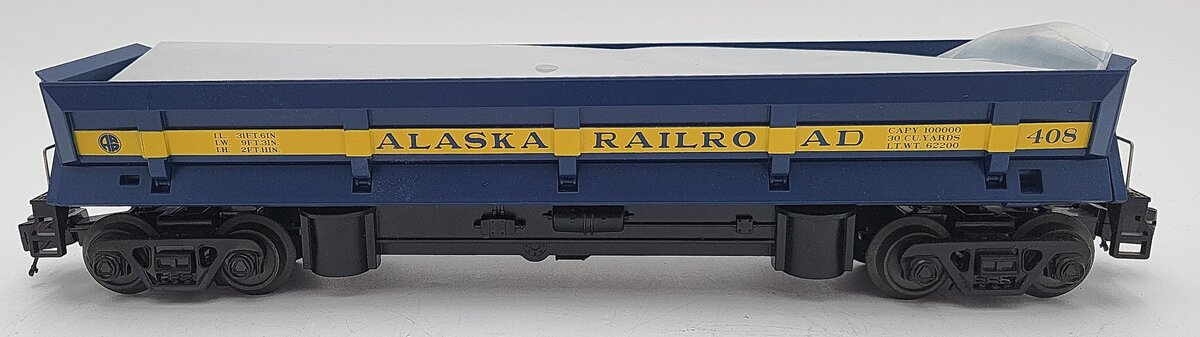 MTH 20-98951 Alaska Railroad Dump Car #408 w/ Pipe Load