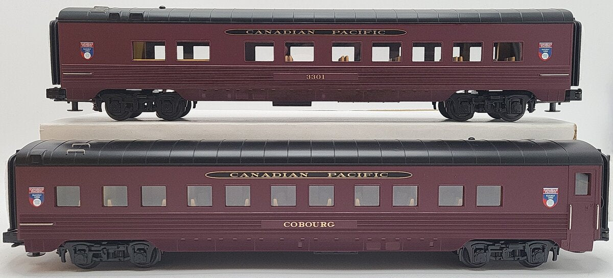 MTH 30-6731 O CP 60' Streamlined ABS Sleeper/Diner Passenger Car Set (Set of 2) LN/Box