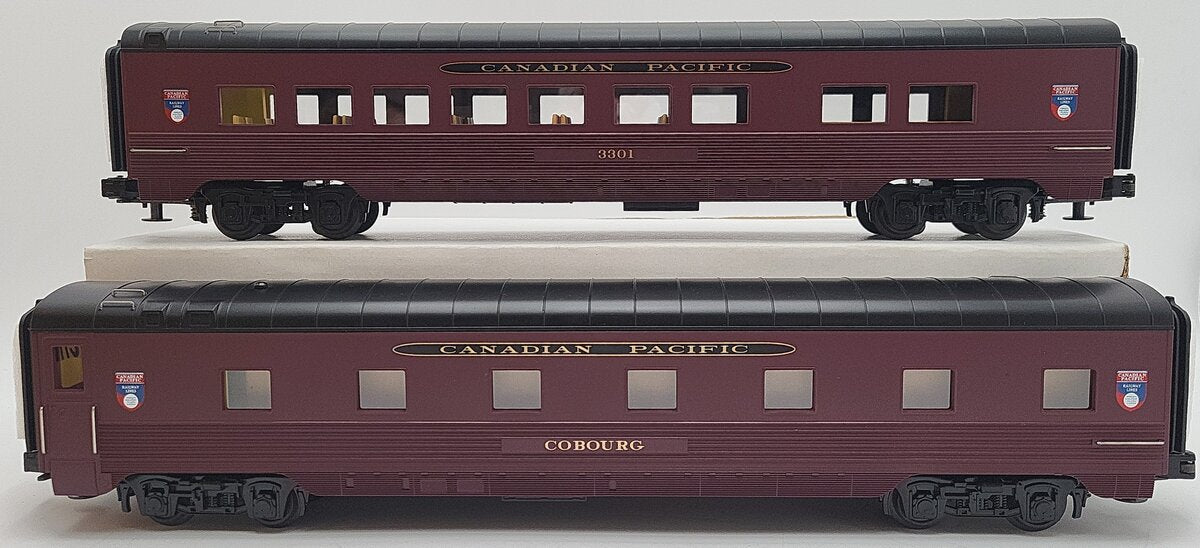 MTH 30-6731 O CP 60' Streamlined ABS Sleeper/Diner Passenger Car Set (Set of 2) LN/Box