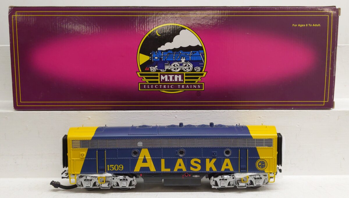 MTH 20-2645-3 O Gauge Alaska F-7 B-Unit Non-Powered Diesel Engine #1509 NIB