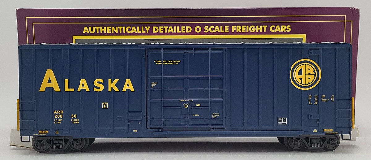 MTH 20-93332 O Gauge Alaska Railroad 50' Hi-Cube Boxcar #20830 LN/Box