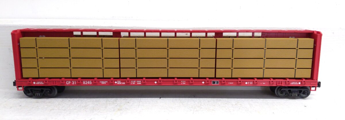 MTH 20-98234 O Gauge CP Rail Flatcar w/Lumber NIB
