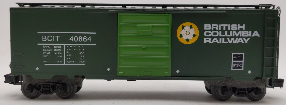 Weaver 40864 British Columbia Railway 3-Rail Boxcar EX/Box