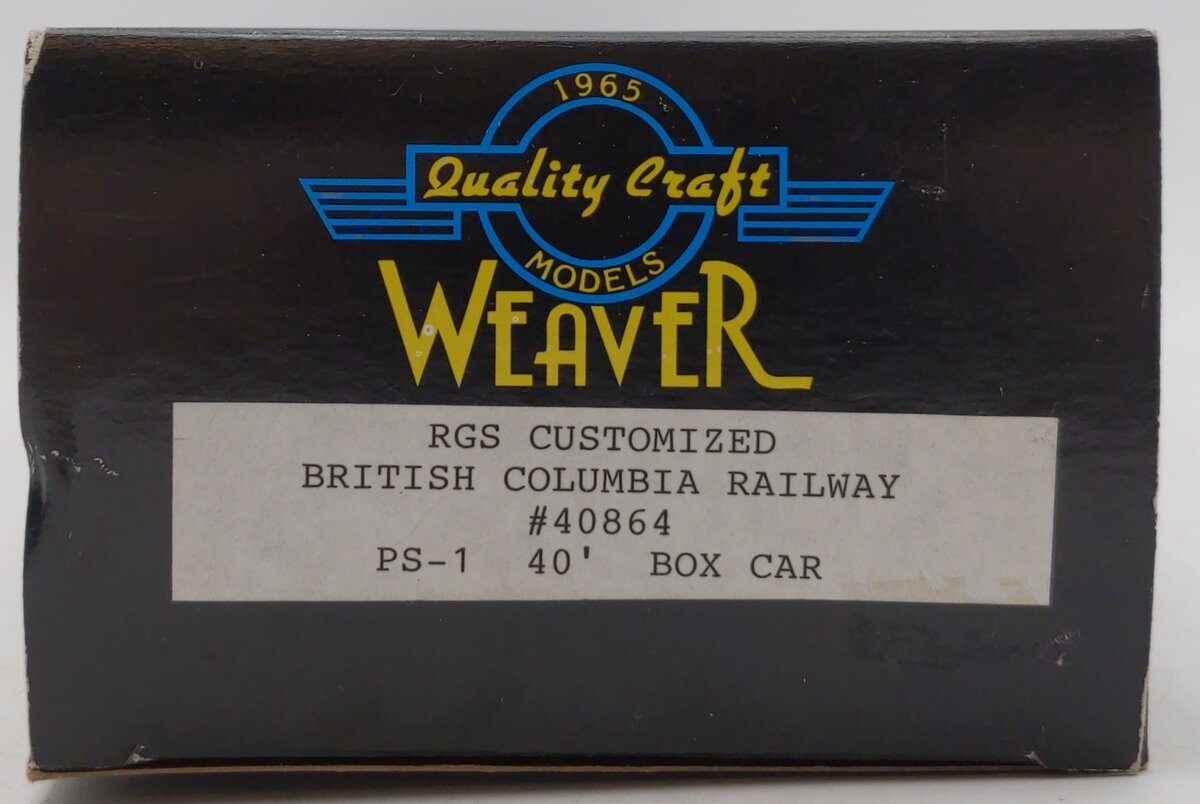Weaver 40864 British Columbia Railway 3-Rail Boxcar EX/Box
