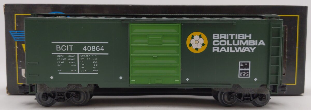Weaver 40864 British Columbia Railway 3-Rail Boxcar EX/Box
