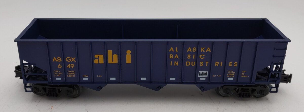 Weaver O Gauge 649 Alaska 3-Bay Ribbed Hopper #649 LN/Box