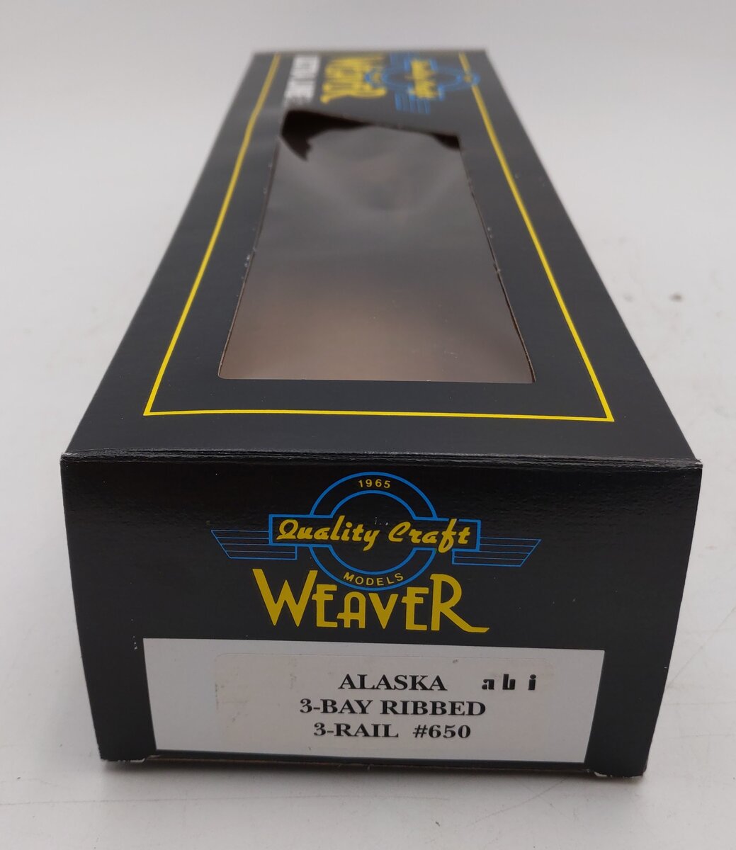 Weaver O Gauge 650 Alaska 3-Bay Ribbed Hopper #650 LN/Box