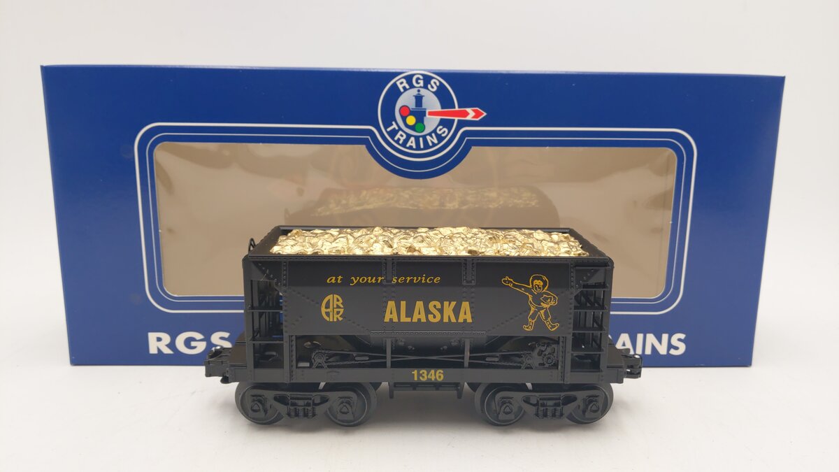 RGS 1346 O Gauge Alaska Railroad Gold Ore Car LN/Box
