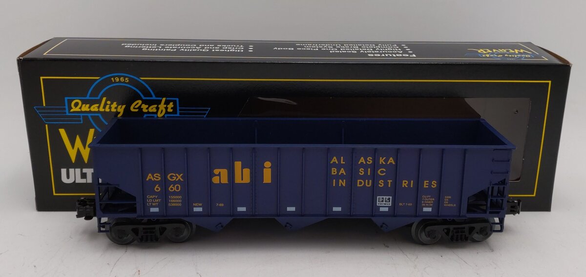 Weaver O Gauge 660 Alaska 3-Bay Ribbed Hopper #660 (3 Rail) LN/Box