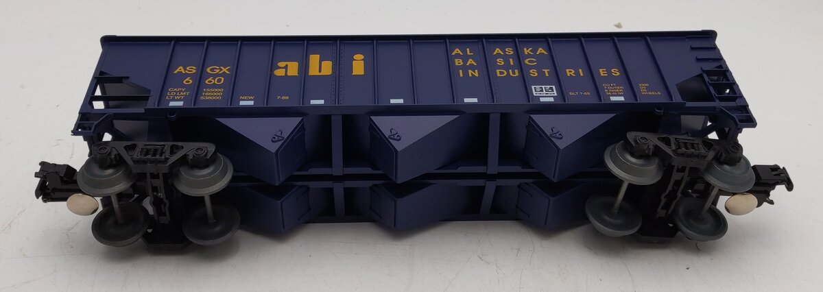 Weaver O Gauge 660 Alaska 3-Bay Ribbed Hopper #660 (3 Rail) LN/Box